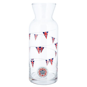 Great Britain Bunting King's Coronation Glass Carafe, 2 of 5