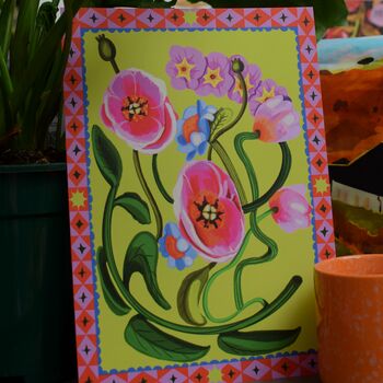 'Garden' Summer Inspired Colourful Pattern Print, 2 of 3