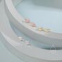 Cz Saturn Planet Stud Earrings In Sterling Silver, thumbnail 3 of 11