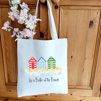 Beach Huts Tote Bag | Beach Bag, 6 of 7