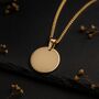 Personalised Solid 9ct Yellow Gold Disc Necklace, thumbnail 2 of 12