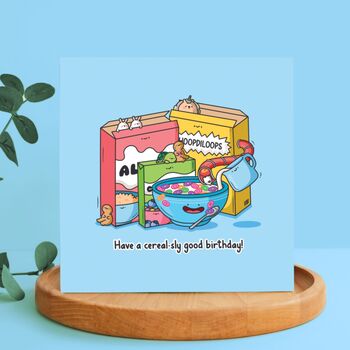 Cereal Birthday Card | Cute Greetings Card, 5 of 5