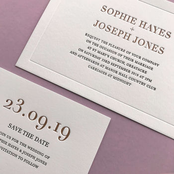 Letterpress Save The Date Cards: Lynton, 3 of 3