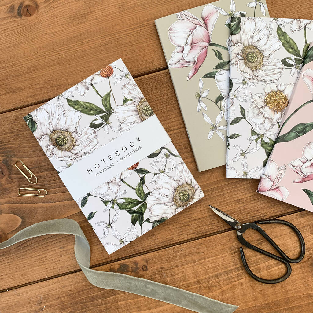 Pack Of Three Notebooks Spring Blossom By Catherine Lewis Design ...