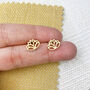 Daisy Gold Plated Stud Earrings, thumbnail 1 of 3