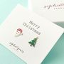 Santa And Christmas Tree Earrings, thumbnail 1 of 2