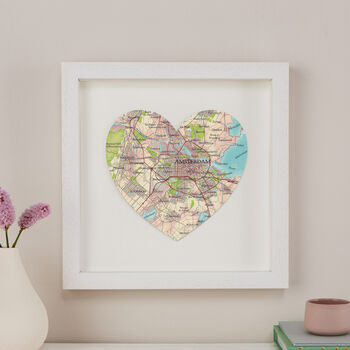 Personalised Location Amsterdam Map Heart Print, 2 of 6