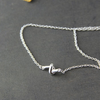 Sterling Silver Friendship Knot Necklace, 4 of 11