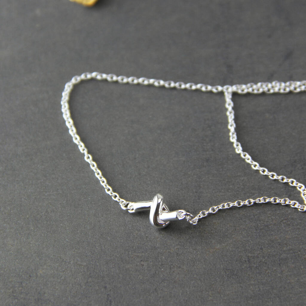 Sterling Silver Friendship Knot Necklace By Gaamaa | notonthehighstreet.com