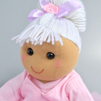 Personalised Pink Rag Doll, 2 of 4