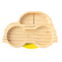 Bamboo Car Plate With Suction Base Yellow, thumbnail 2 of 3