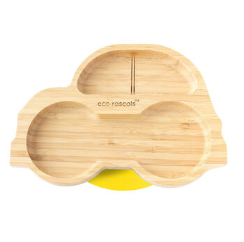 Bamboo Car Plate With Suction Base Yellow, 2 of 3
