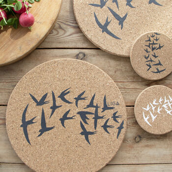 Cork Placemats And Coasters | Swallows, 6 of 12