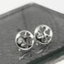 Sterling Silver Cut Out Multiple Hearts Stud Earrings, thumbnail 1 of 7