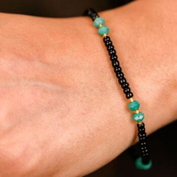 Black Turquoise Beads Elegant Daily Bracelet, 2 of 9