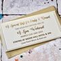 Personalised Gold Foil 'Spa Weekend Away' Gift Voucher, thumbnail 2 of 3