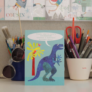Personalised Bubble Dinosaur Card, 6 of 7