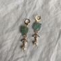 Aquamarine And Pearl Sparkle Earrings, thumbnail 3 of 4