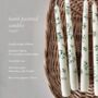 Hand Painted White Anemone Taper Candles, thumbnail 4 of 12