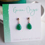 Green Onyx Crystal Earrings, thumbnail 1 of 12