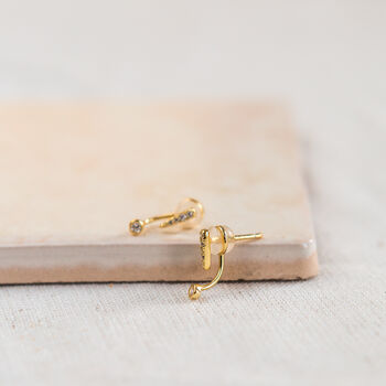 Bohemian Gold Point And Ball Stud Earrings, 8 of 11