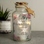 Floral Watercolour LED Personalised Glass Jar, thumbnail 2 of 6