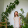 Girls Floral Cotton Pyjama Short Set In Summer Meadow, thumbnail 3 of 6