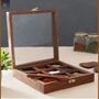 Wooden Handcrafted Square Spice Box Nine Compartments, thumbnail 2 of 4