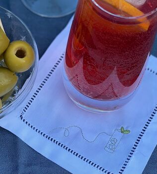 Embroidered Cocktail Napkin Coaster, 2 of 7