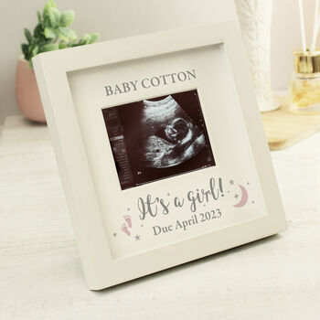 Personalised 'It's A Girl' Baby Scan Frame, 2 of 2