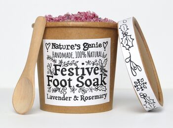 Lavender And Rosemary Festive Foot Soak Tub, 2 of 9