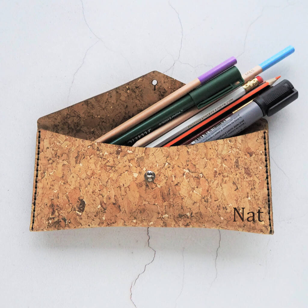 Personalised Cork Pencil Case By HÔRD