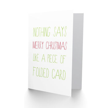 Folded Card Funny Cheeky Christmas Card, 2 of 4