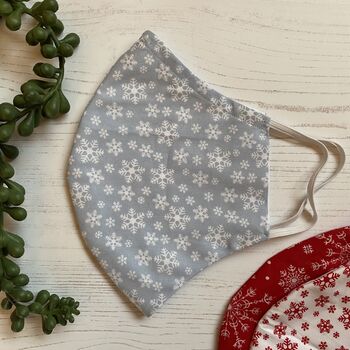 Snowflake Face Mask With Hepa Filter And Pouch, 5 of 8