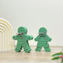 Green Gingerbread Man Christmas Candle Decoration, thumbnail 3 of 8