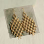 Gold Lace Bohemian Earrings, thumbnail 3 of 9