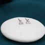 Aurora Cz Trio Stud Earrings In Sterling Silver, thumbnail 4 of 12