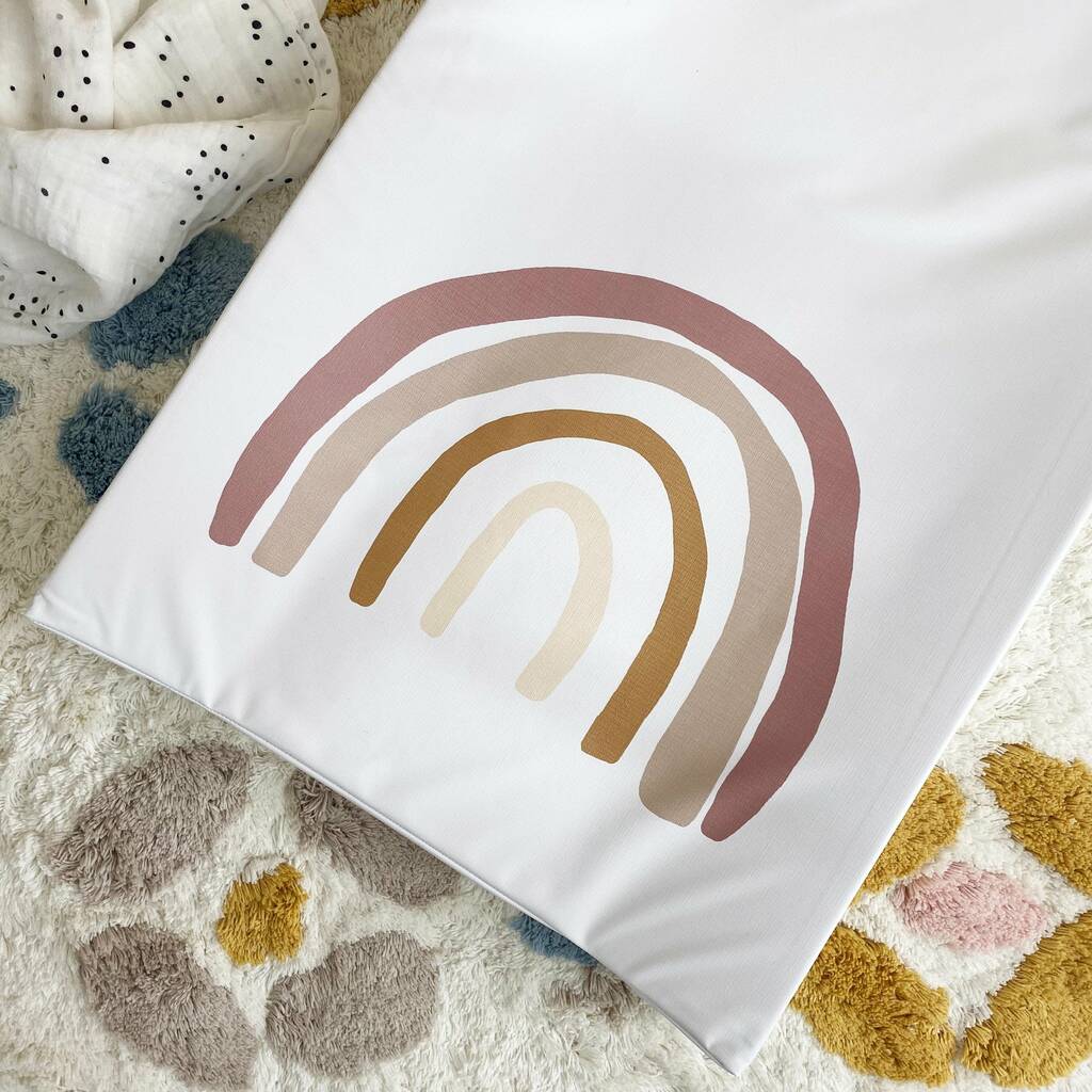 Wedge Baby Changing Mat Large Rainbow By Mabel & Fox
