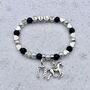 Personalised Horse + Horse Shoe Charm Bracelet, thumbnail 2 of 7