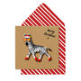 Handmade Christmas Zebra Card, thumbnail 1 of 5