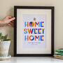 Home Sweet Home Personalised Gift Print, thumbnail 1 of 6
