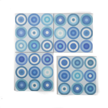 Turquoise Blue 'Circles' Tile, 4 of 11