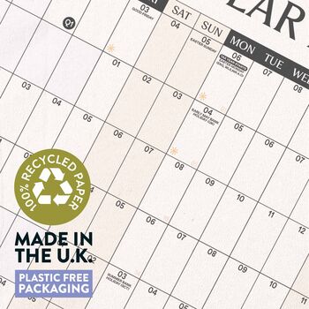 2026 2027 Financial Year A1 Wall Planner | Minimalist, 3 of 5