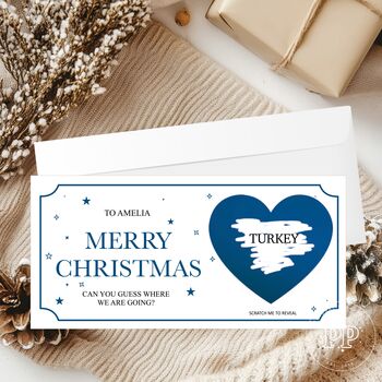 Christmas Scratch Reveal, Personalised Scratch Reveal Ticket, 5 of 12