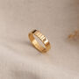 Personalised Engraved Ring Band In Gold, thumbnail 1 of 8