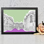 Parliament Square Edinburgh Drawing Colour Pop Print, thumbnail 1 of 2