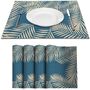 Set Of Four Blue Printed Table Placemats Washable, thumbnail 2 of 6