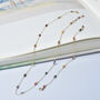 Multicolour Sapphire Dainty Chain Necklace, thumbnail 7 of 12