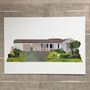 Personalised House Portrait Recycled Paper Artwork, thumbnail 4 of 10
