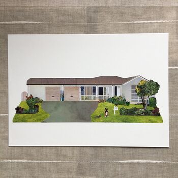 Personalised House Portrait Recycled Paper Artwork, 4 of 10